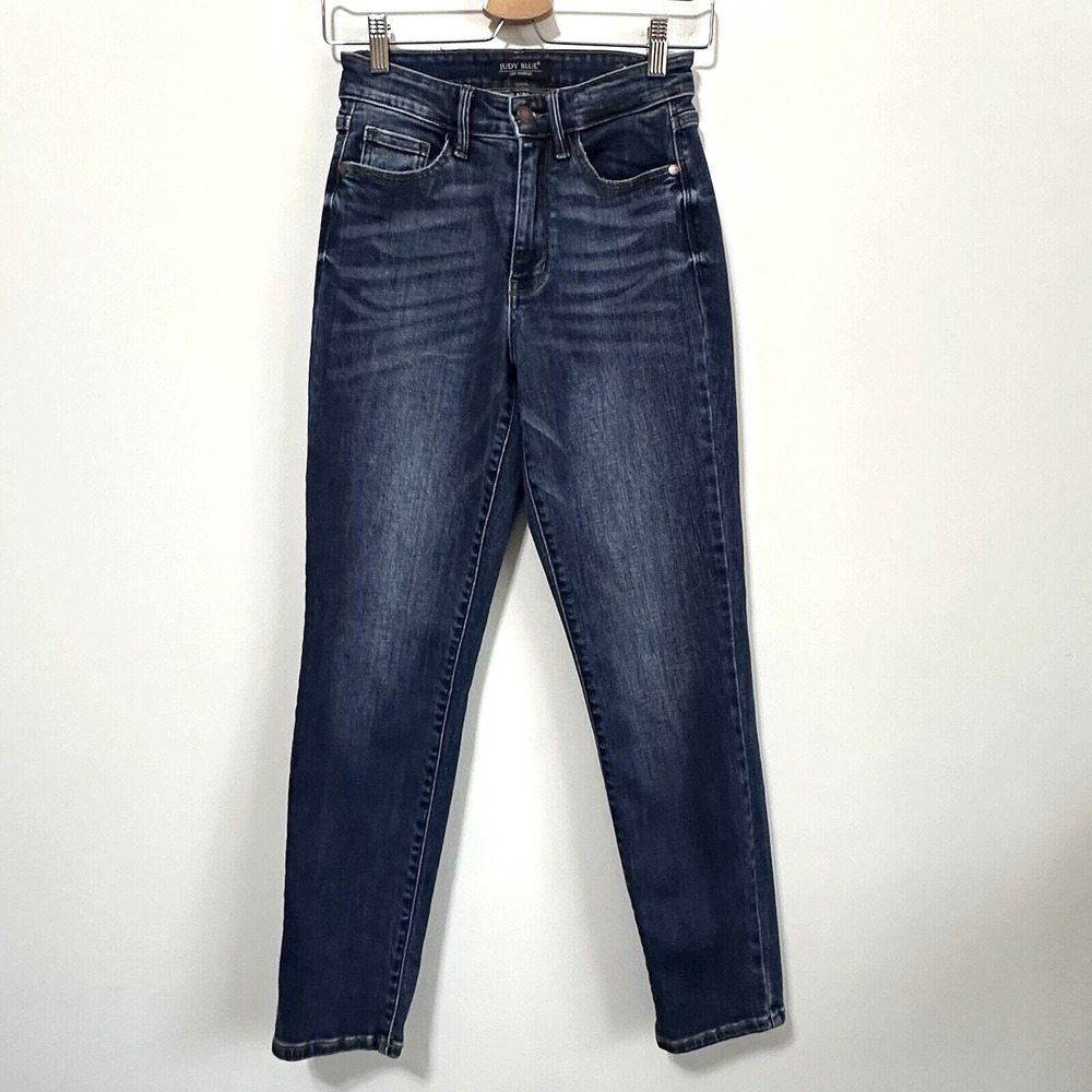 Judy Blue Slim Fit Jeans 1 / 25 Blue Dark Wash 26x29 Stretch‎ Skinny Casual